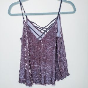 American Eagle Crushed Velvet Cami